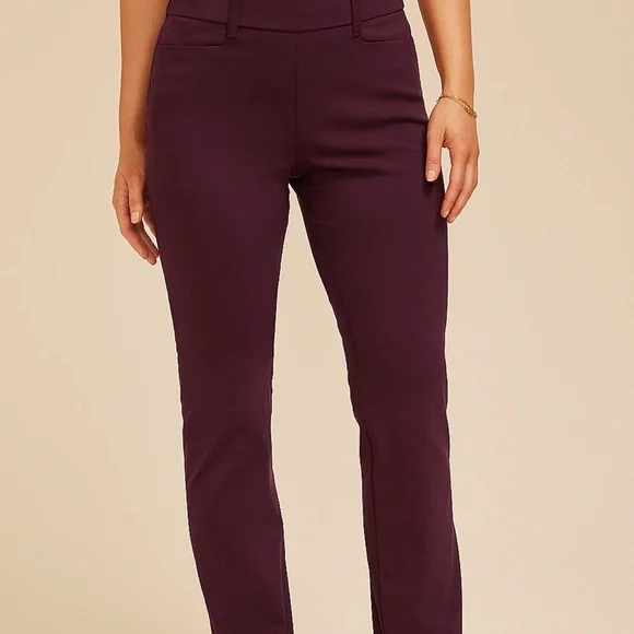 Three-Stretch Ponte Pants Set - Black & Camel - Picture 1 of 3